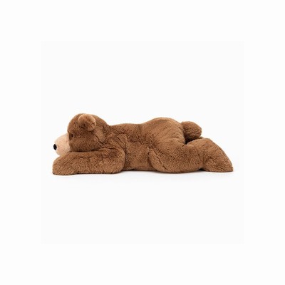 Jellycat Woody Bear Lying New Zealand | RLICW3970